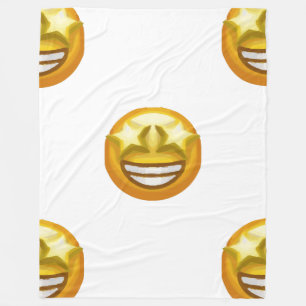Polar manta de emoji de ojos estrella