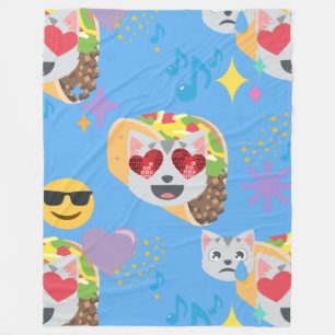 Polar manta de emoji de taco cat