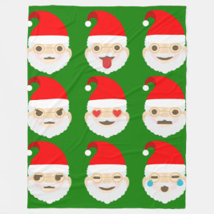 Polar manta de emoticonos de emoji santa