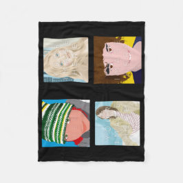 Polar Manta de encargo negra del paño grueso y suave de