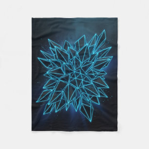 Polar Manta de felpa abstracta de mandala geométrico azu