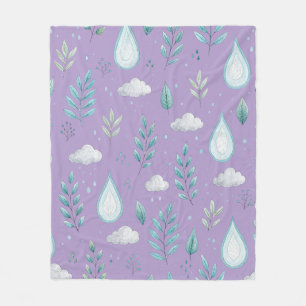 Polar Manta de felpa acogedora de nube de lluvia morada
