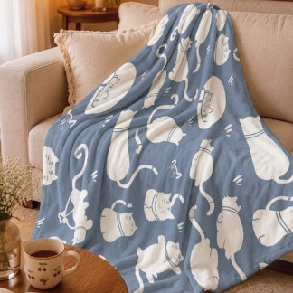 Polar manta de felpa acogedora para gatos