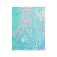 Manta de felpa azul abstracta