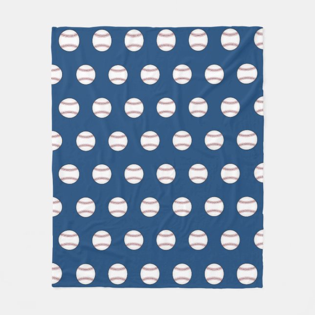 Polar Manta de felpa azul de béisbol (Anverso)