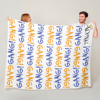 Polar Manta de felpa AZUL Y NARANJA, grande 60" x 80"