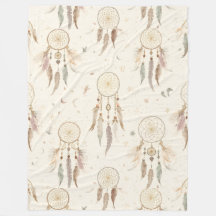 Manta de felpa Boho Dreamcatcher | Etéreo
