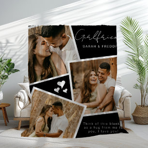 Polar Manta de felpa con 3 fotos de Novia Personalizada