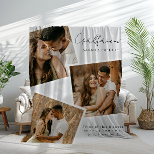 Polar Manta de felpa con 3 fotos de Novia Personalizada