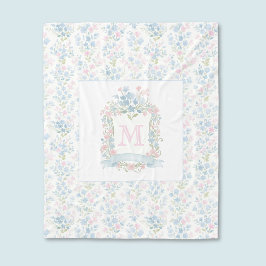 Polar Manta de felpa con acuarela floral personalizada