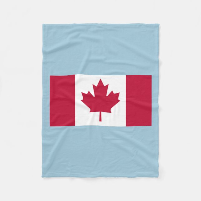 Polar Manta de felpa con bandera canadiense (Anverso)