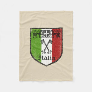 Polar Manta de felpa con bandera italiana