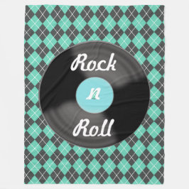Polar Manta de felpa con disco de Rock n Roll Retro como