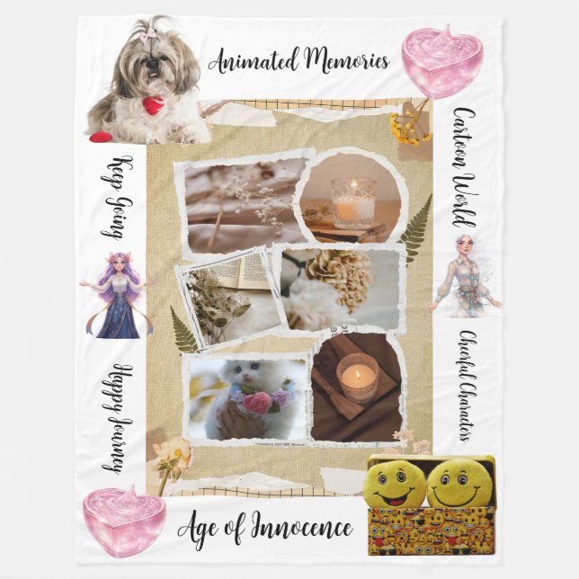 Polar Manta de felpa con diseño personalizado de mascota (Anverso)