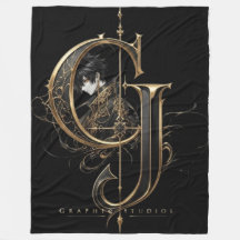 Manta de felpa con el logotipo de CJ Graphic Studi