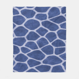 Polar Manta de felpa con estampado de jirafa azul oscuro