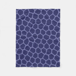 Polar Manta de felpa con estampado de jirafa azul oscuro