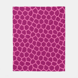 Polar Manta de felpa con estampado de jirafa rosa fucsia