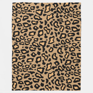 Polar Manta de felpa con estampado de leopardo