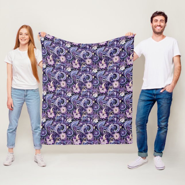 Polar Manta de felpa con estampado de paisley (In situ)