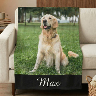 Polar Manta de felpa con foto de perro personalizada