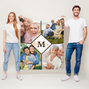 Polar Manta de felpa con fotos familiares personalizadas