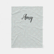 Manta de felpa con patrón de conchas personalizabl