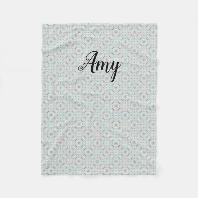 Polar Manta de felpa con patrón de conchas personalizabl (Anverso)