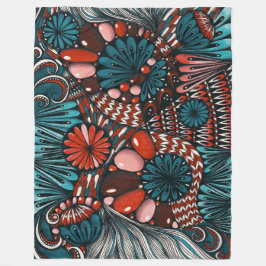 Polar Manta de felpa con patrón de Zentangle Neurográfic
