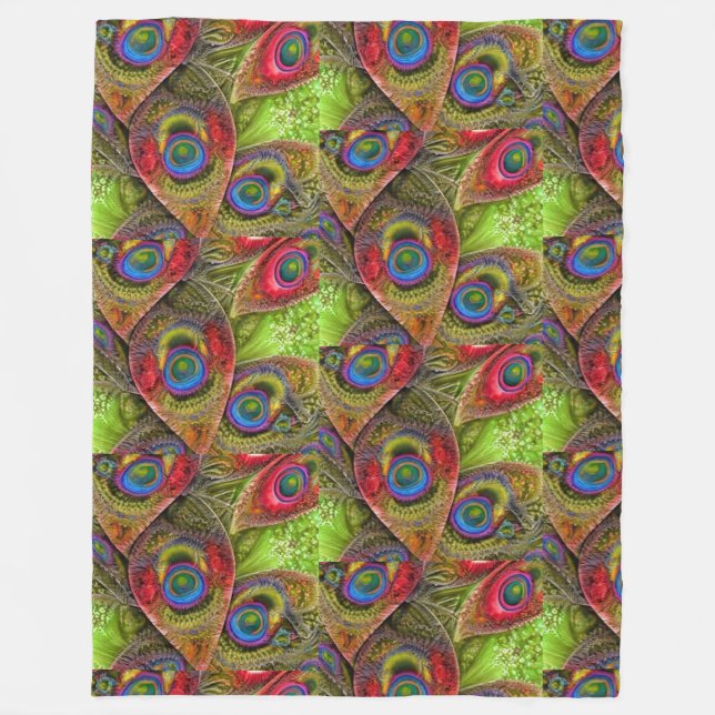 Polar Manta de felpa con plumas de paisley (Anverso)