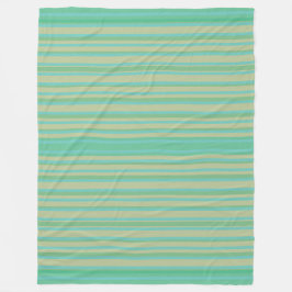 Polar Manta de felpa con raya verde jade moderna