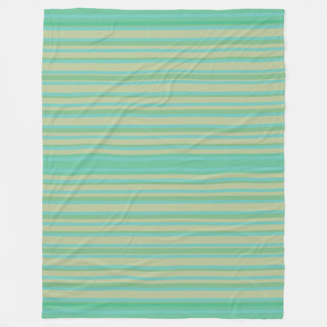 Polar Manta de felpa con raya verde jade moderna (Anverso)