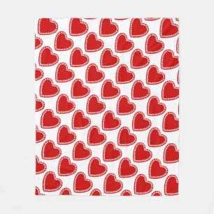 Polar Manta de felpa/ Corazones