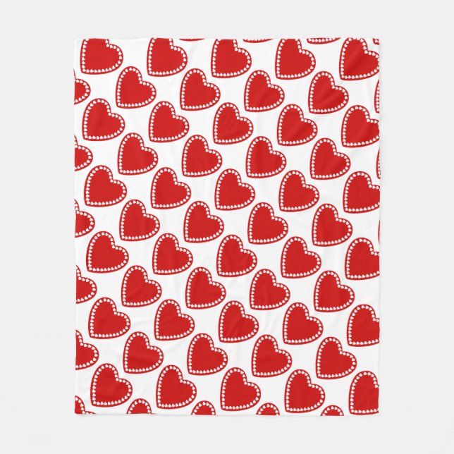 Polar Manta de felpa/ Corazones (Anverso)
