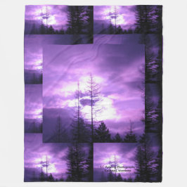 Polar Manta de felpa de 60 x 80 Purple Sky