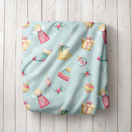 Polar Manta de felpa de ángeles de Navidad personalizado