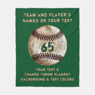 Polar Manta de felpa de béisbol personalizada, personali