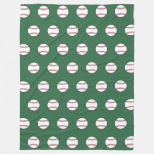 Polar Manta de felpa de béisbol verde