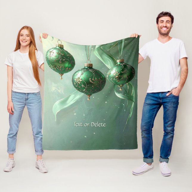Polar Manta de felpa de bola de Navidad verde (In situ)