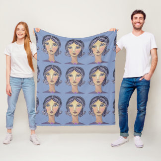 Polar Manta de felpa de cara de poder de mujeres