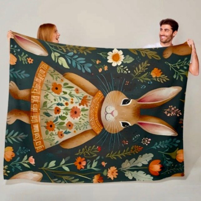 Polar Manta de felpa de conejito mágico de primavera (Subido por el creador)