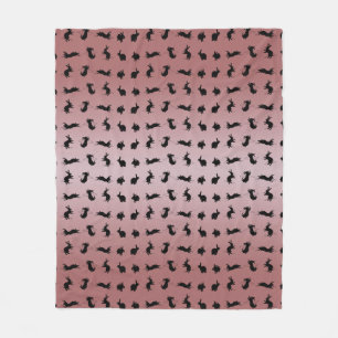 Polar Manta de felpa de conejitos Binky (mezcla rosa pol