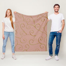 Manta de felpa de estilo barroco de lujo elegante