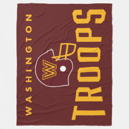 Polar Manta de felpa de fútbol de Washington Troops