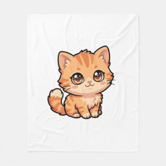 Polar Manta de felpa de gatito atigrado naranja lindo
