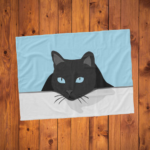 Polar Manta de felpa de gato negro caprichoso
