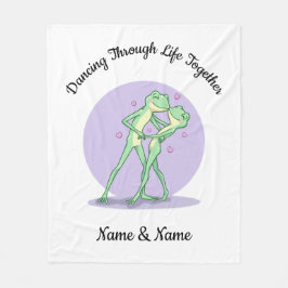 Polar Manta de felpa de pareja de ranas personalizada
