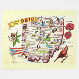 Polar Manta de felpa de saludos de Ohio