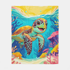 Polar Manta de felpa de tortuga boho australiana | Solea