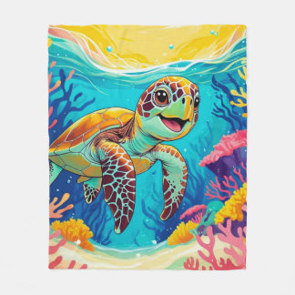 Polar Manta de felpa de tortuga boho australiana | Solea